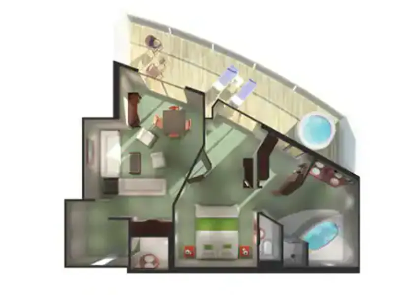 擁有大型陽台的主人套房 4