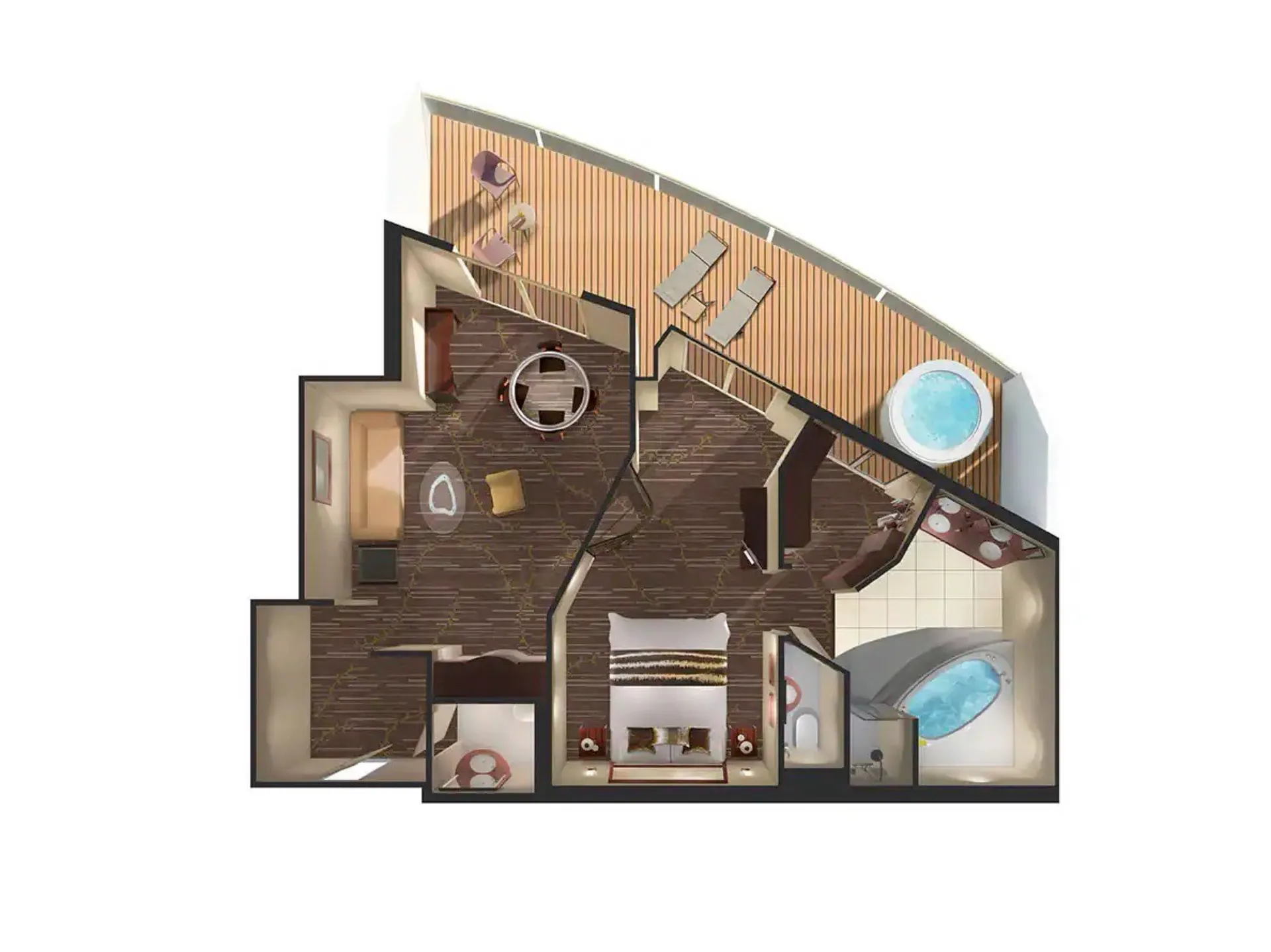 擁有大型陽台的主人套房 6