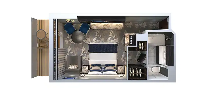 海灣庭院頂層套房（附陽台） 4