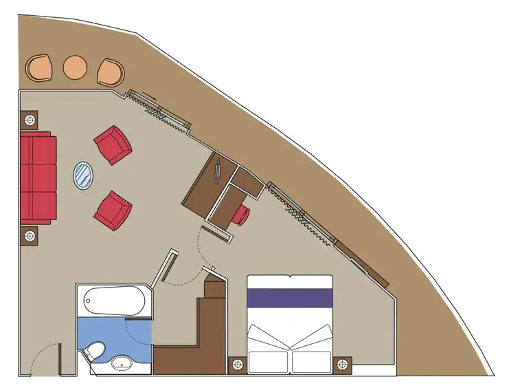 MSC遊艇俱樂部行政及家庭套房，配有陽台 4