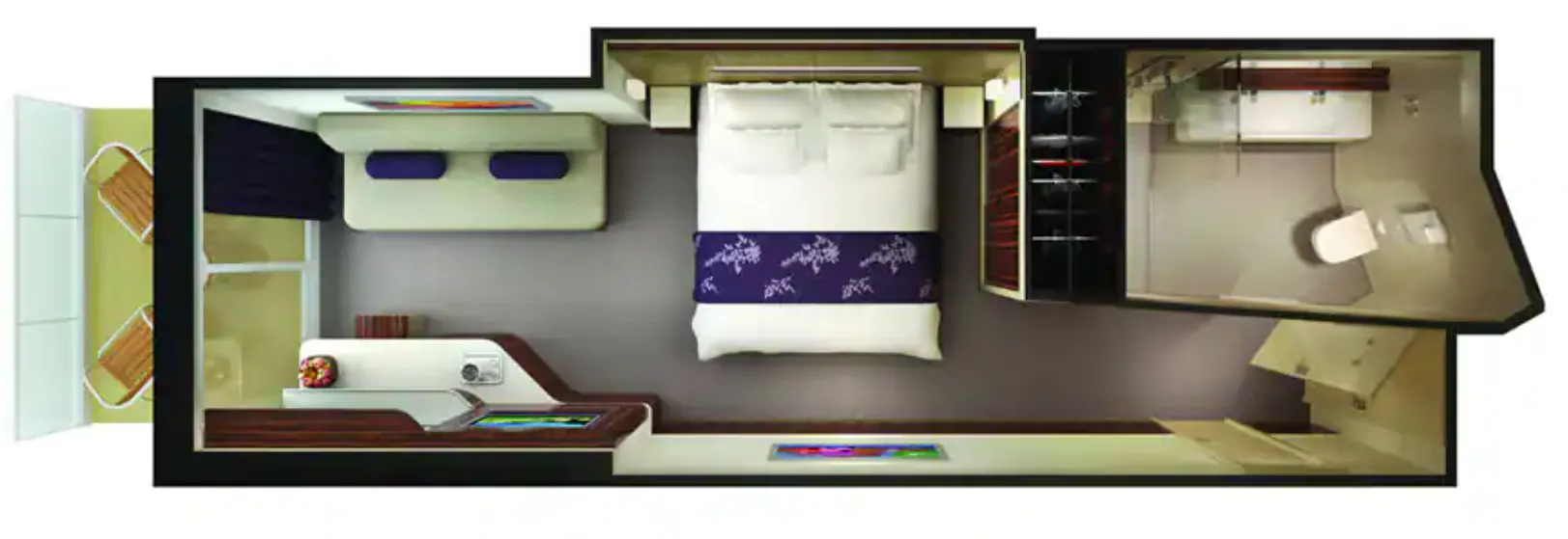 後方迷你套房附陽台 2