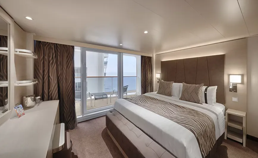 豪華陽台客房，擁有步行道與海景 Fantastica 5