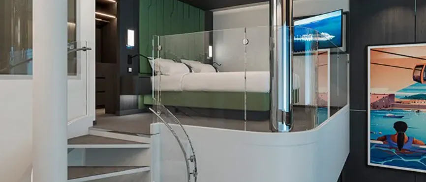 MSC遊艇俱樂部複式套房，配有按摩浴缸 5