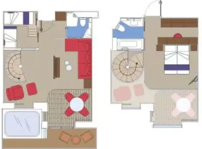 MSC遊艇俱樂部複式套房，配有按摩浴缸 6