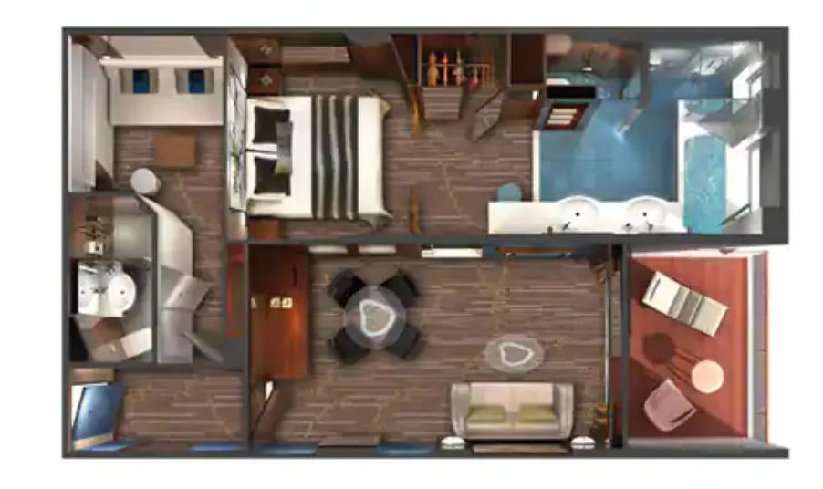 兩臥室豪華家庭套房（附陽台） 2