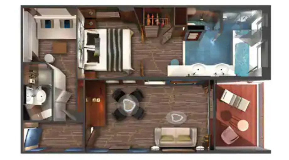 海洋之家兩臥室家庭別墅，配有陽台 2