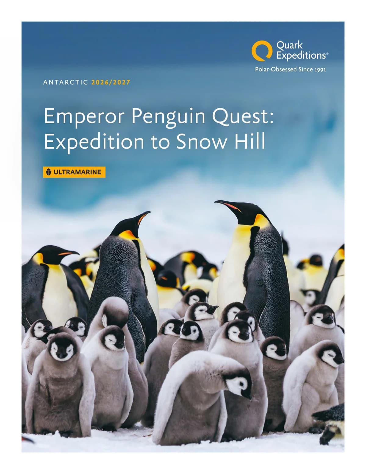 Quark Expeditions Ultramarine Antarctic Emperor Penguin Quest 2026 2027
