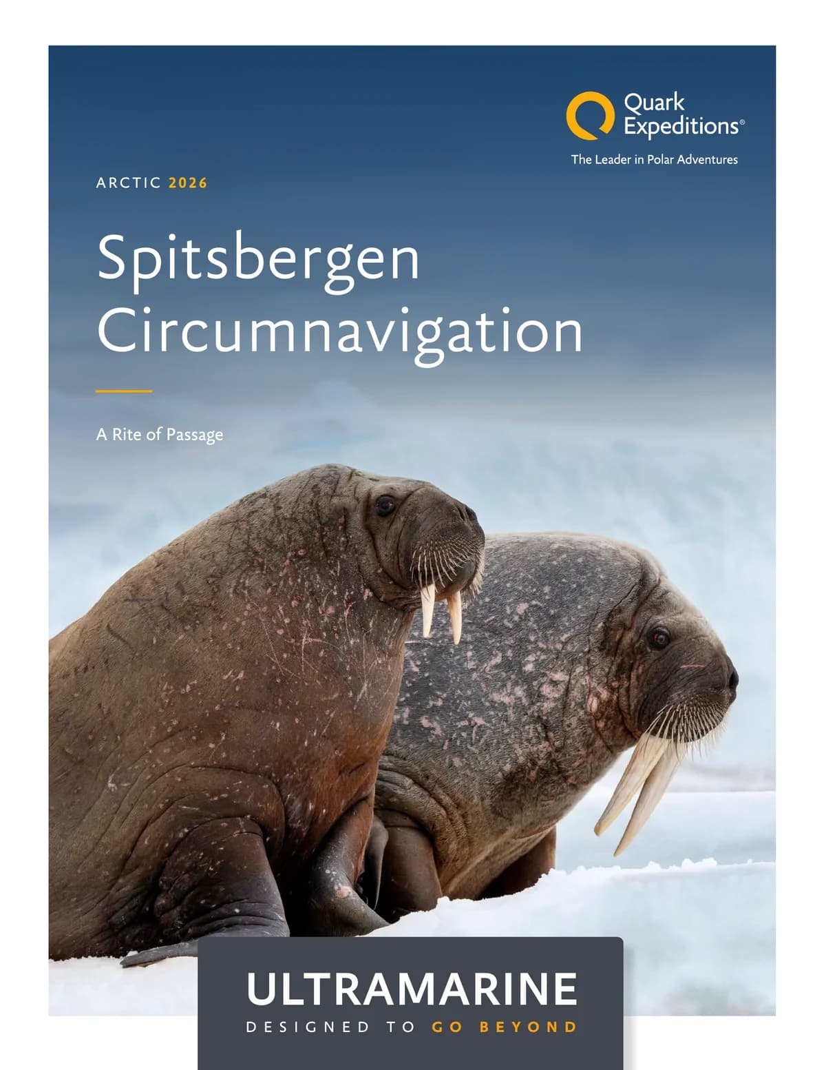 Quark Expeditions Ultramarine Spitsbergen Circumnavigation Arctic 2026