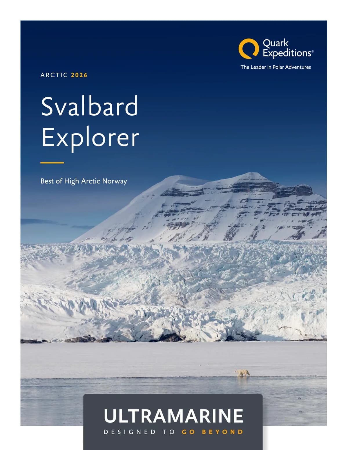 Quark Expeditions Ultramarine Svalbard Explorer 2026