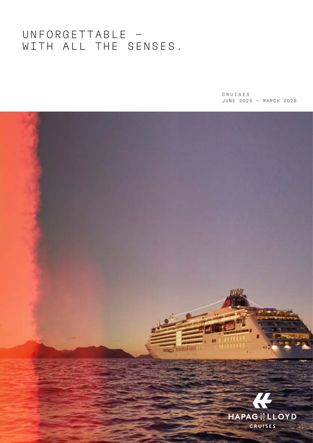 Hapag Lloyd, Cruises June 2025 March 2026