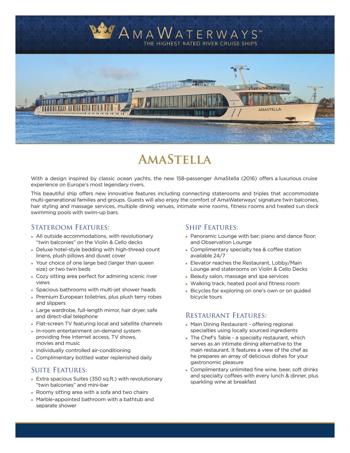 Ama Waterways Ama Stella   Fact Sheet