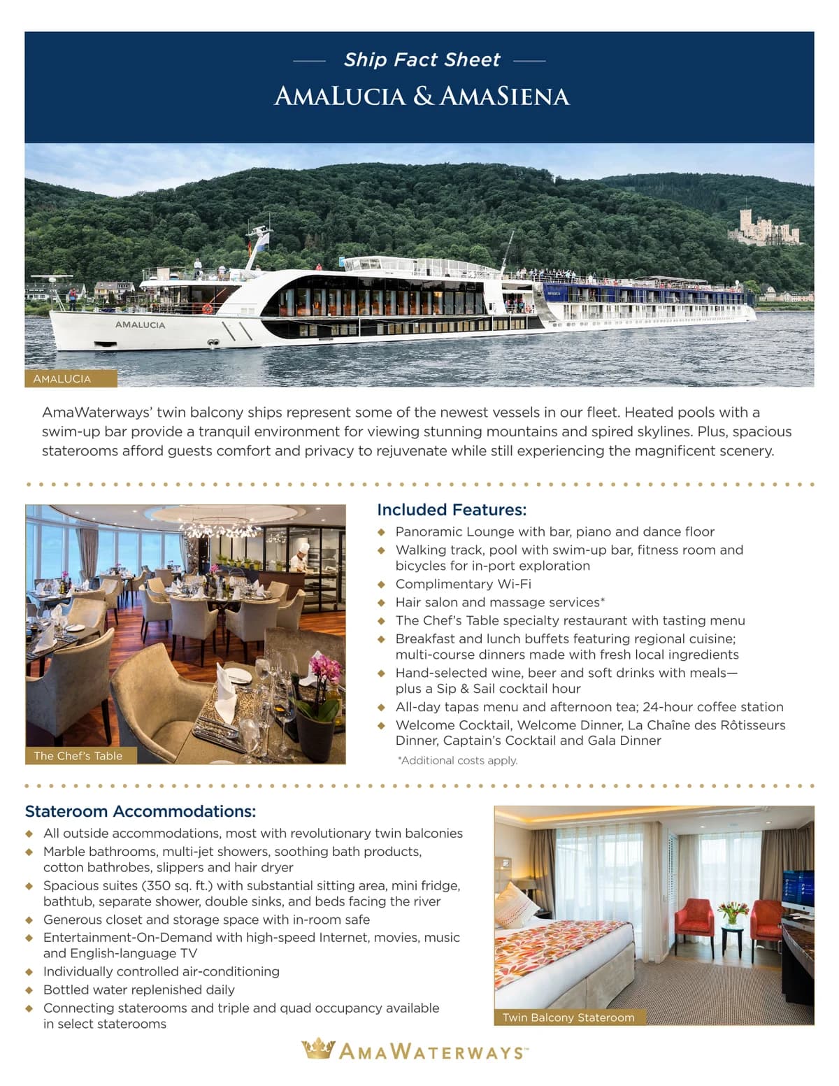 Ama Waterways   Factsheet   Ama Lucia, Ama Siena