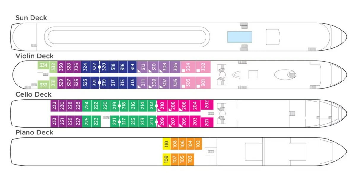 Ama Waterways Ama Fiora Deck Plan