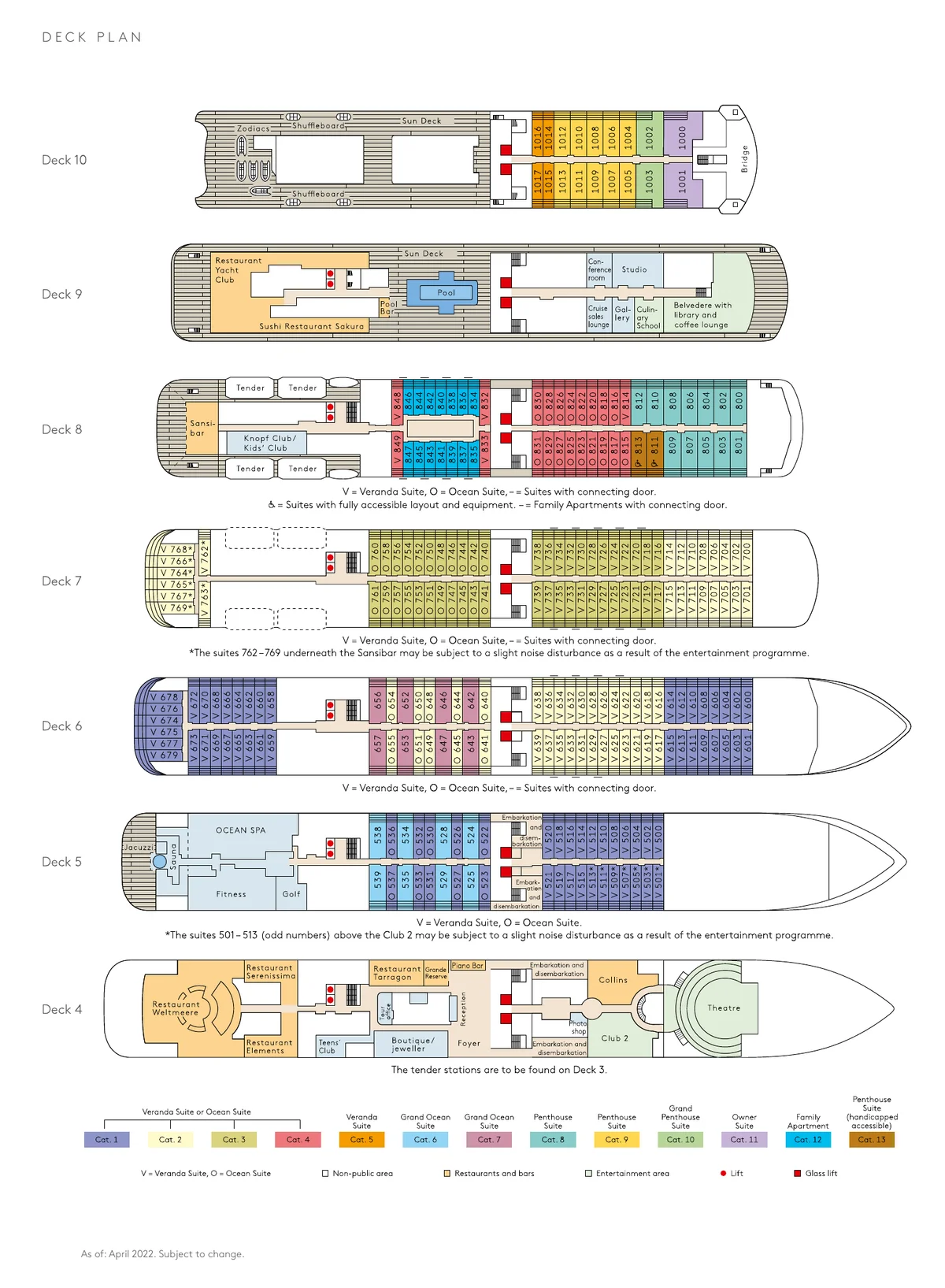 Hapag Lloyd Cruises Ms Europa 2 Deck Plan