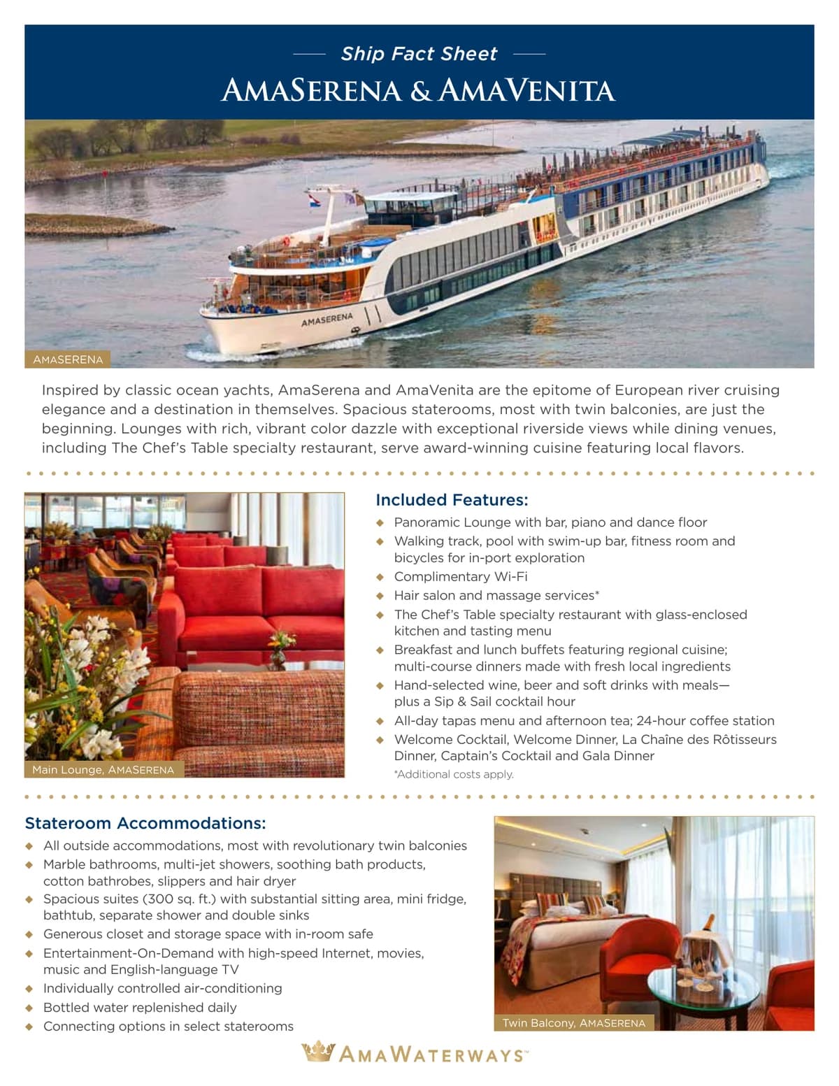 Ama Waterways   Factsheet   Ama Serena & Ama Venita