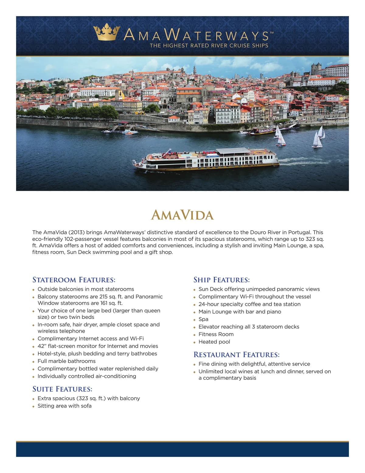 Ama Waterways Ama Vida   Factsheet