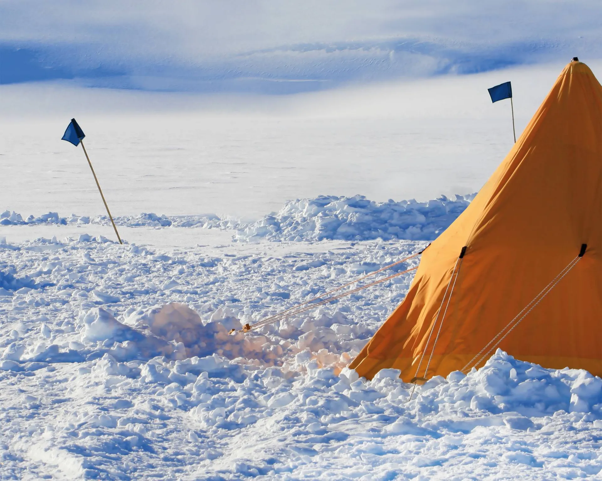 Camping in the Antarctic
